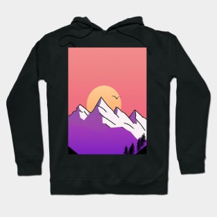 Sunset in the mountains Hoodie